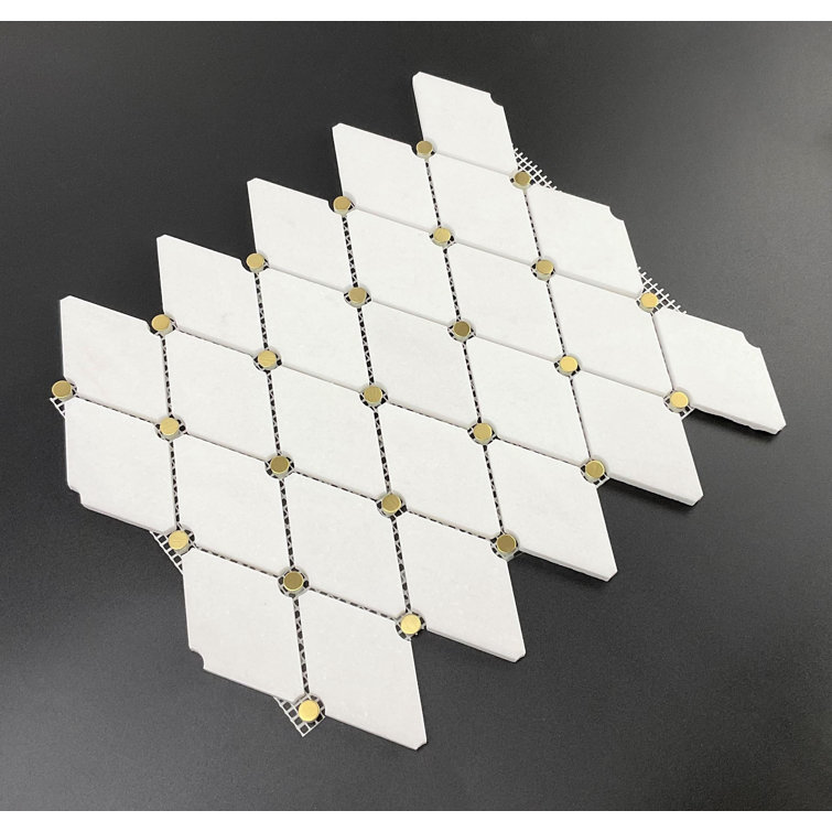 ES Stone Thassos Marble Mosaic Wall Tile Wayfair